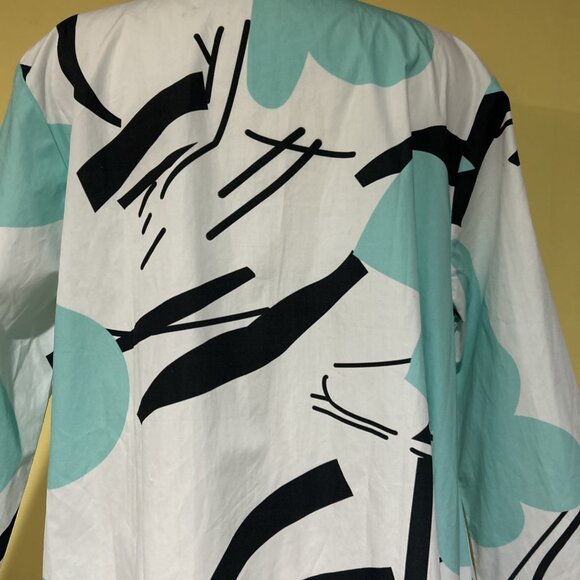 Art To Wear Cupcake International Memphis Abstract L 100% Cotton Jacket Shirt - Picture 10 of 16
